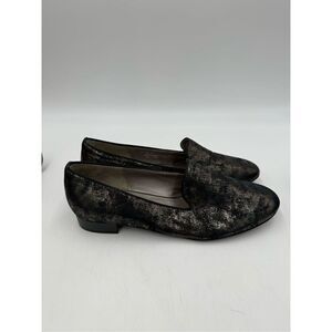 Gabor Metallic Black Loafers